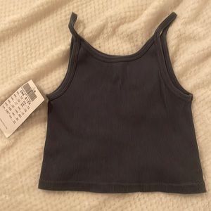 New brandy navy blue crop top